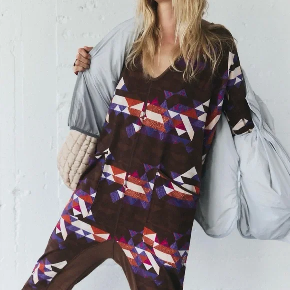 NWT FP Movement by Free People Hot Shot Long Sleeve Printed Onesie Small - Picture 2 of 13